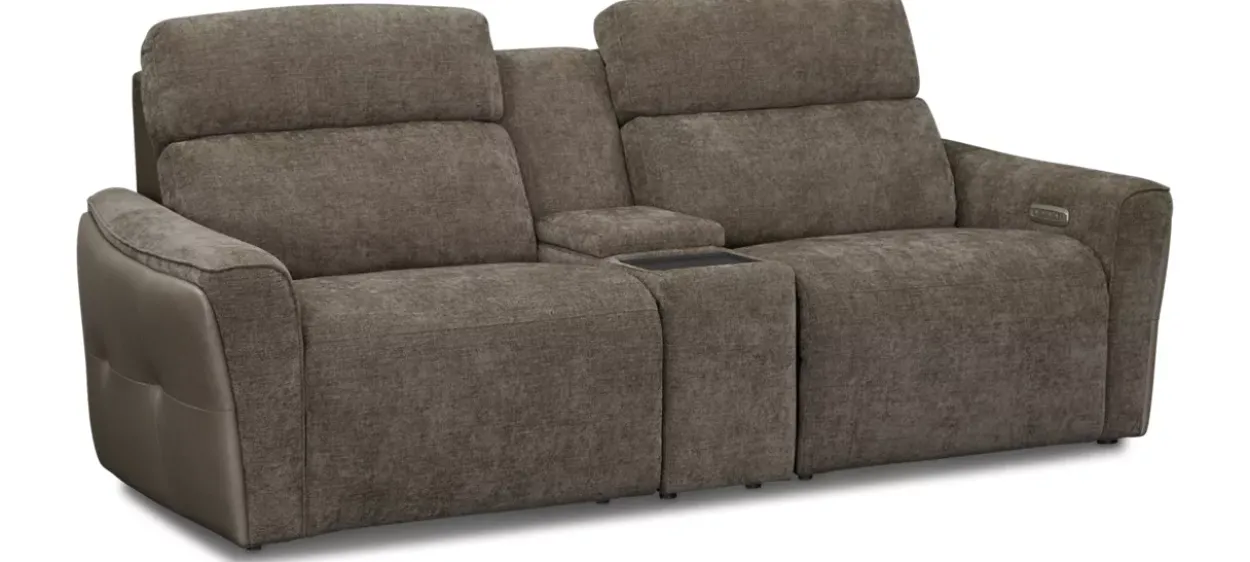 Century Power Loveseat with Audio Console