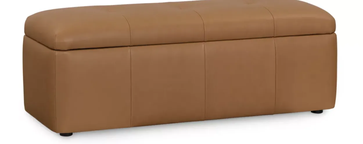 Kelly Leather Storage Bench