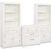 Mabry Bookcase Wall with Lift Top File Cabinet