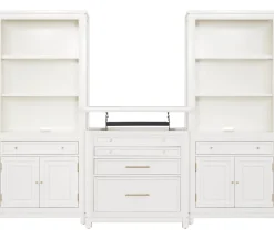 Mabry Bookcase Wall with Lift Top File Cabinet