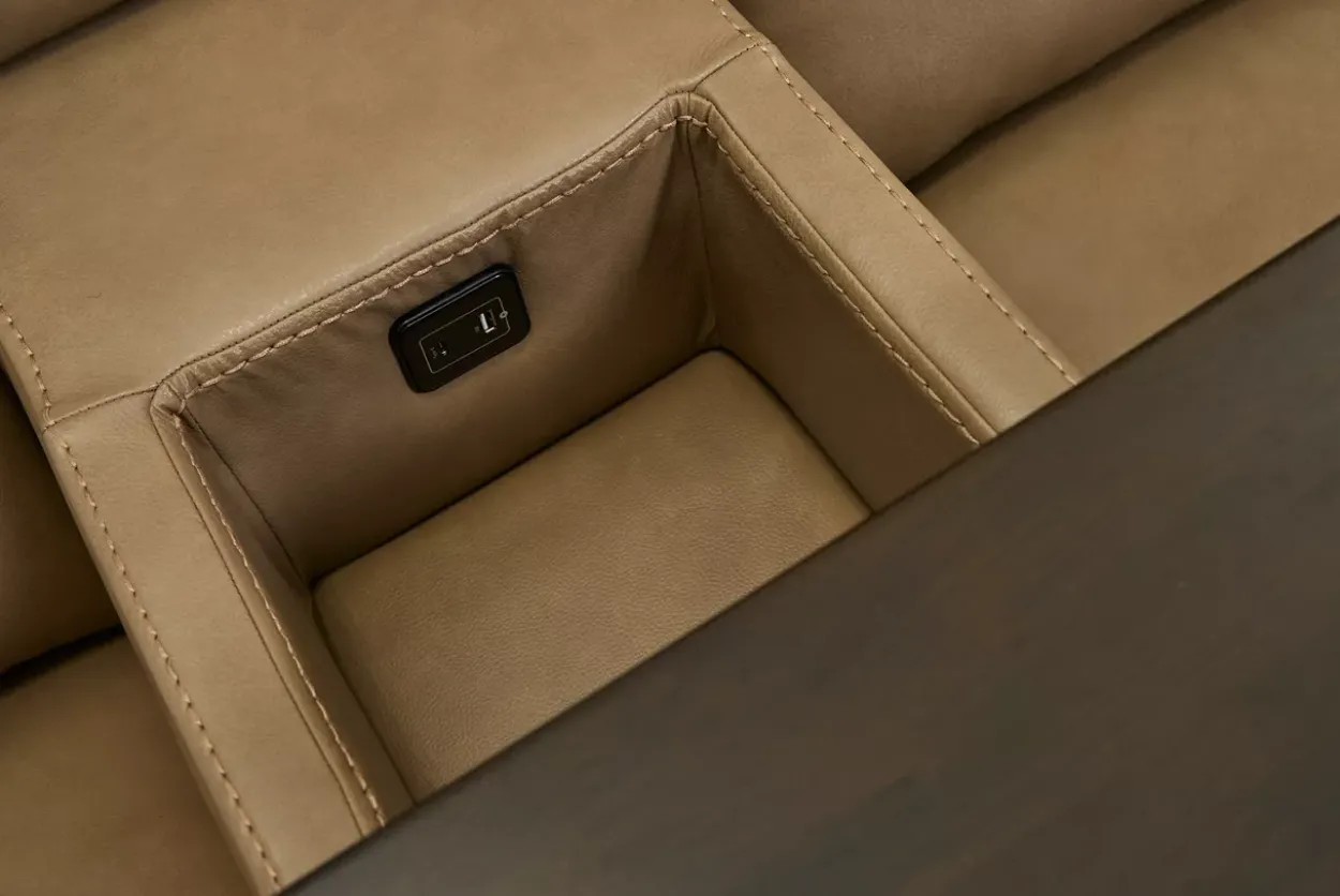 Micah Power Loveseat with Console