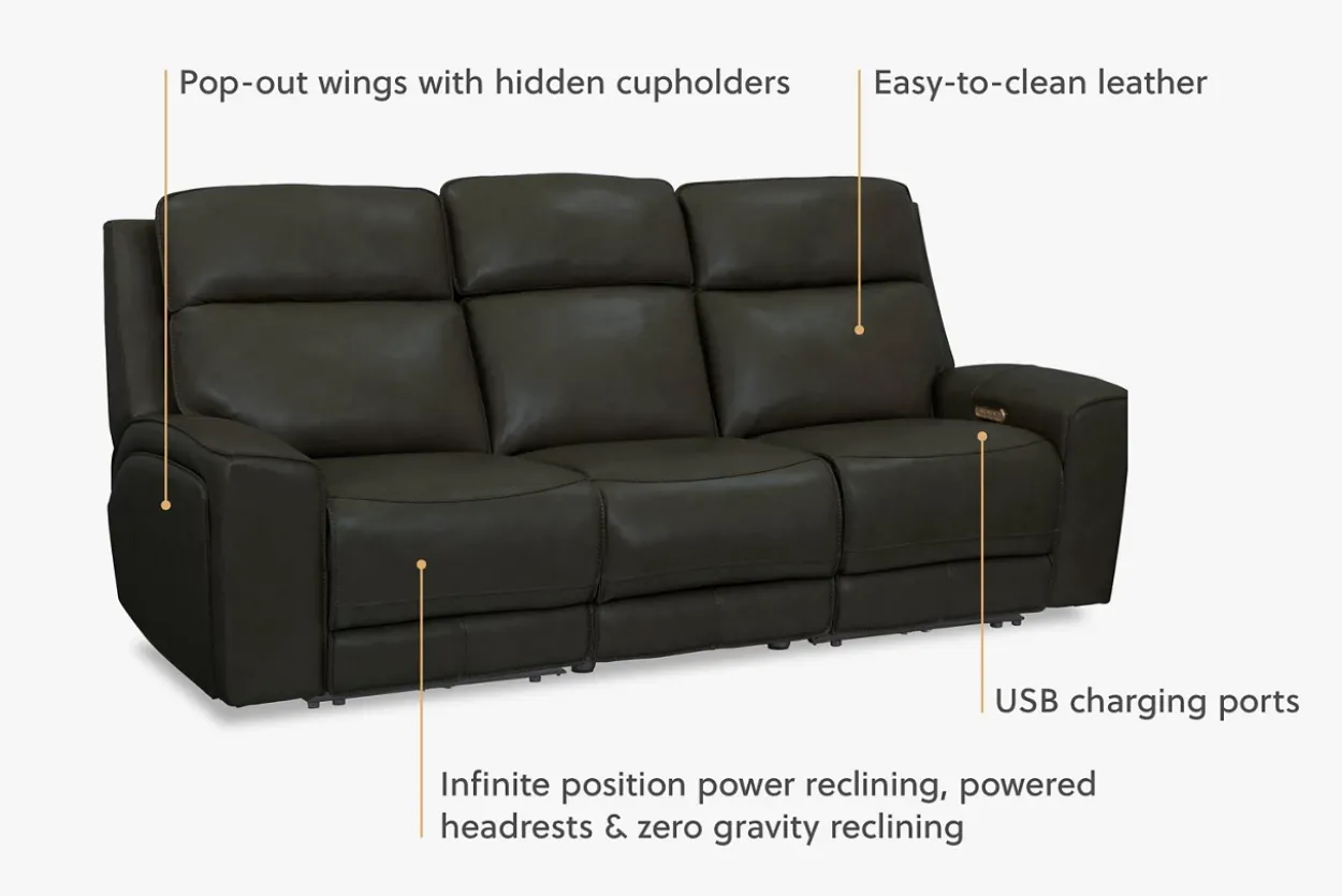 Micah Power Sofa with Drop Table
