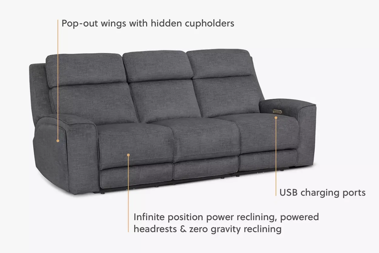 Micah Power Sofa with Drop Table