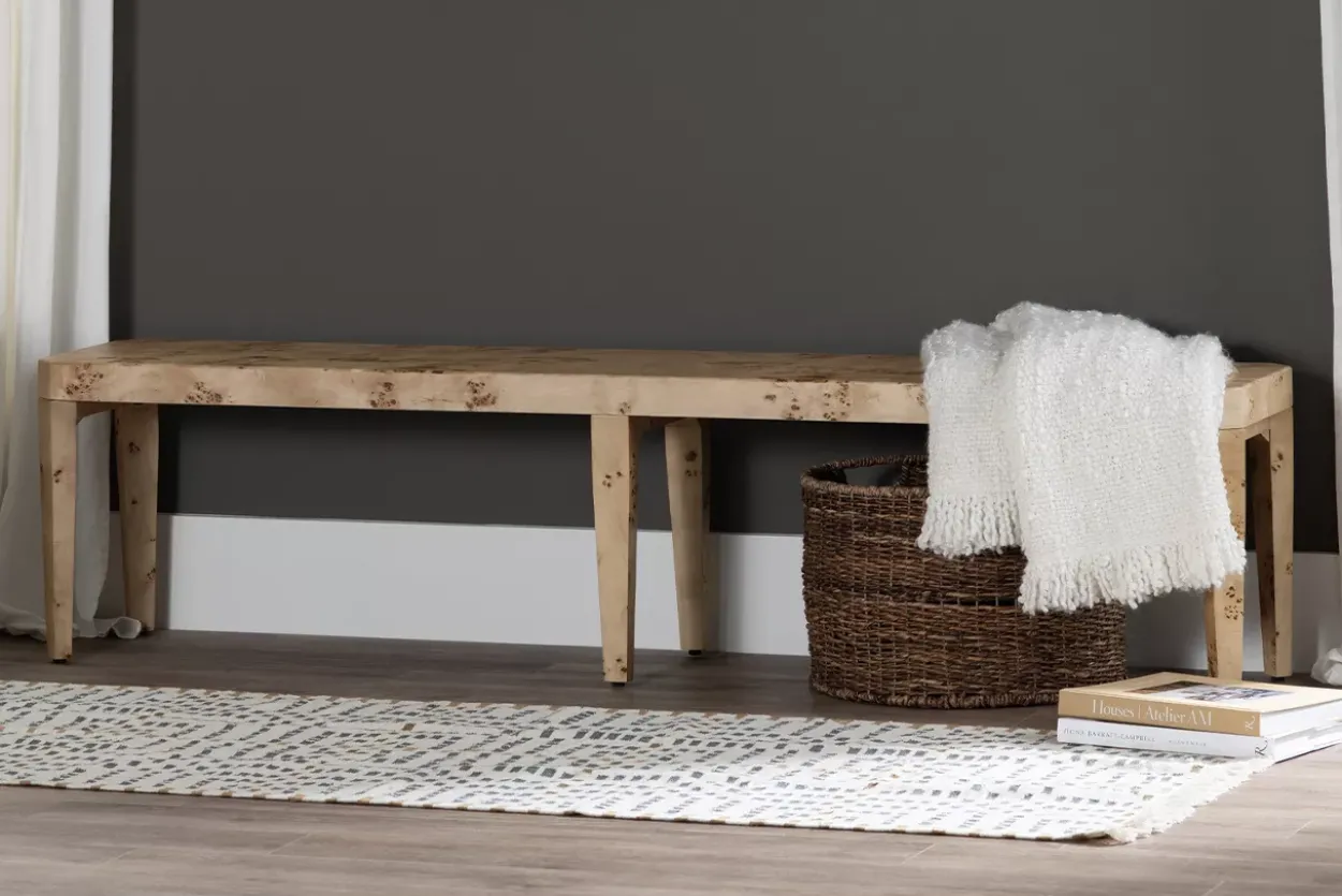 Vincent Burl Wood Bench